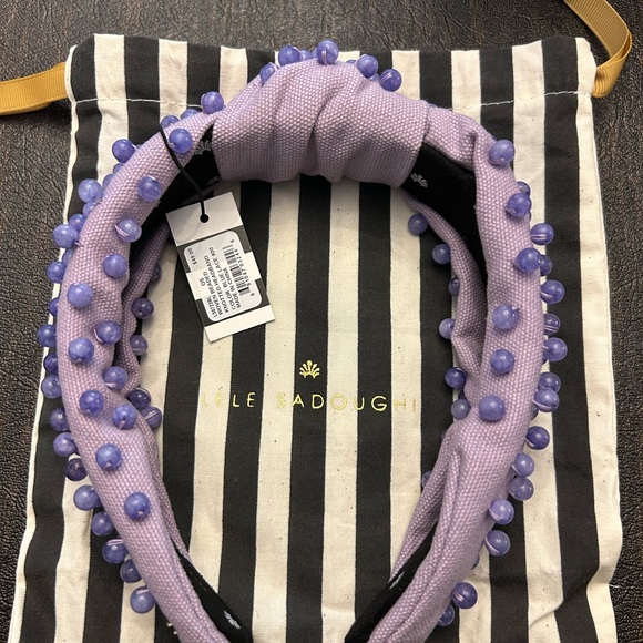 Lele Sadoughi Lavender Beaded Headband - Picture 2 of 4